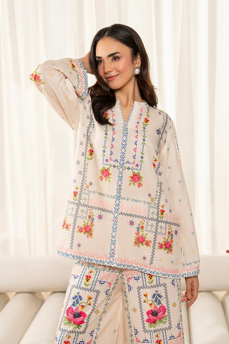 Picture of Ellena - Premium Poly Cambric Co-Ords Set - Available at Raja Sahib