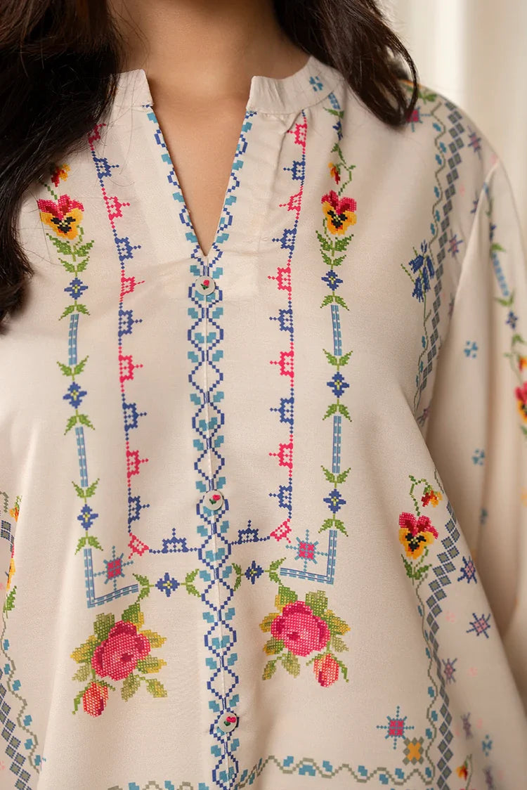 Picture of Ellena - Premium Poly Cambric Co-Ords Set - Available at Raja Sahib