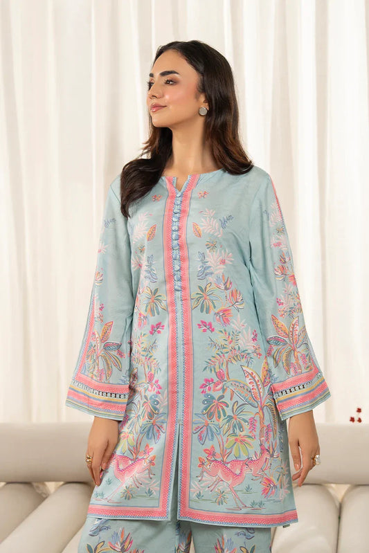 Picture of Ellena - Premium Poly Cambric Co-Ords Set - Available at Raja Sahib