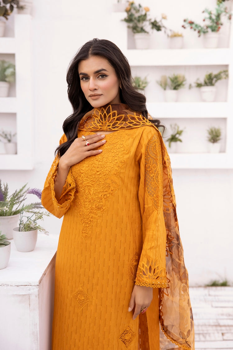 Picture of Ellena - 3-PC Stitched Embroidred Suit - Available at Raja Sahib