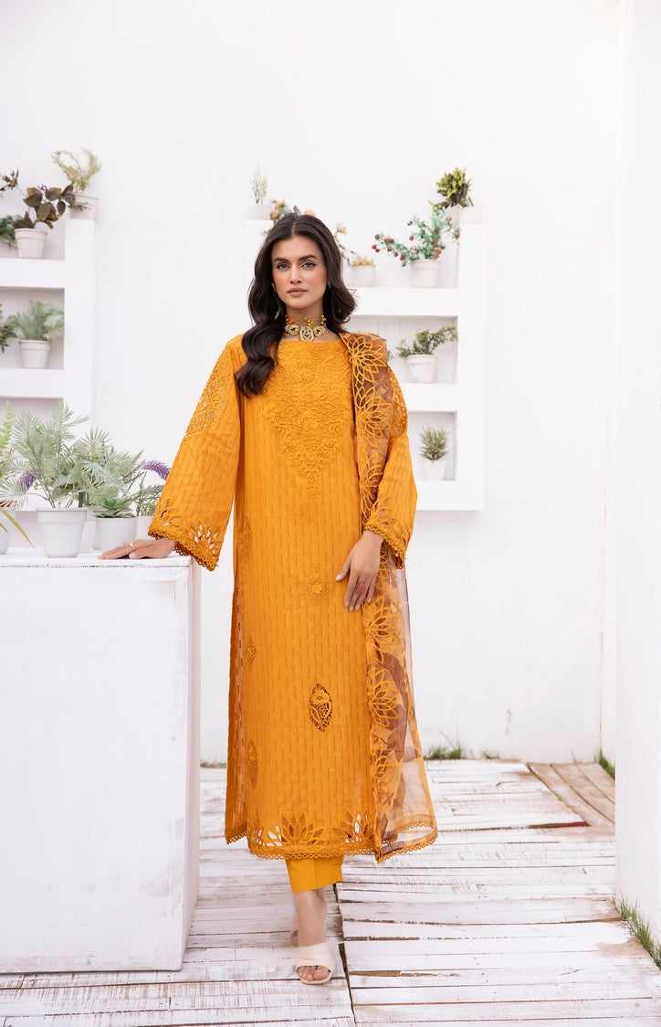 Picture of Ellena - 3-PC Stitched Embroidred Suit - Available at Raja Sahib