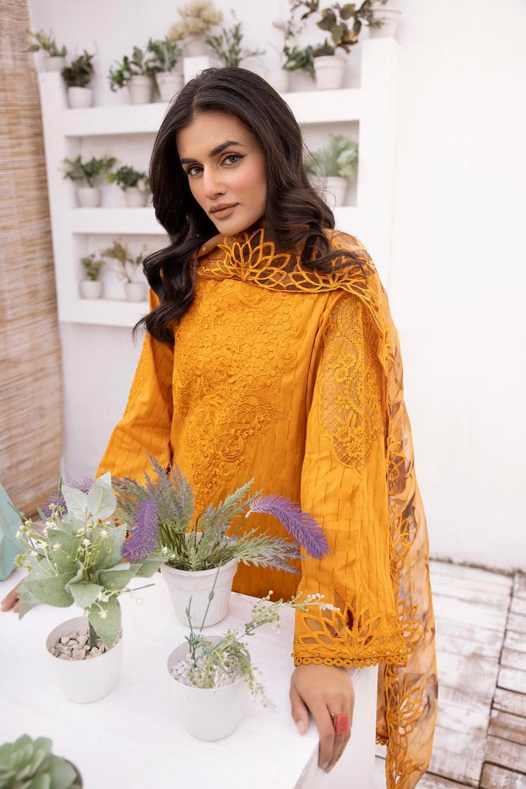 Picture of Ellena - 3-PC Stitched Embroidred Suit - Available at Raja Sahib