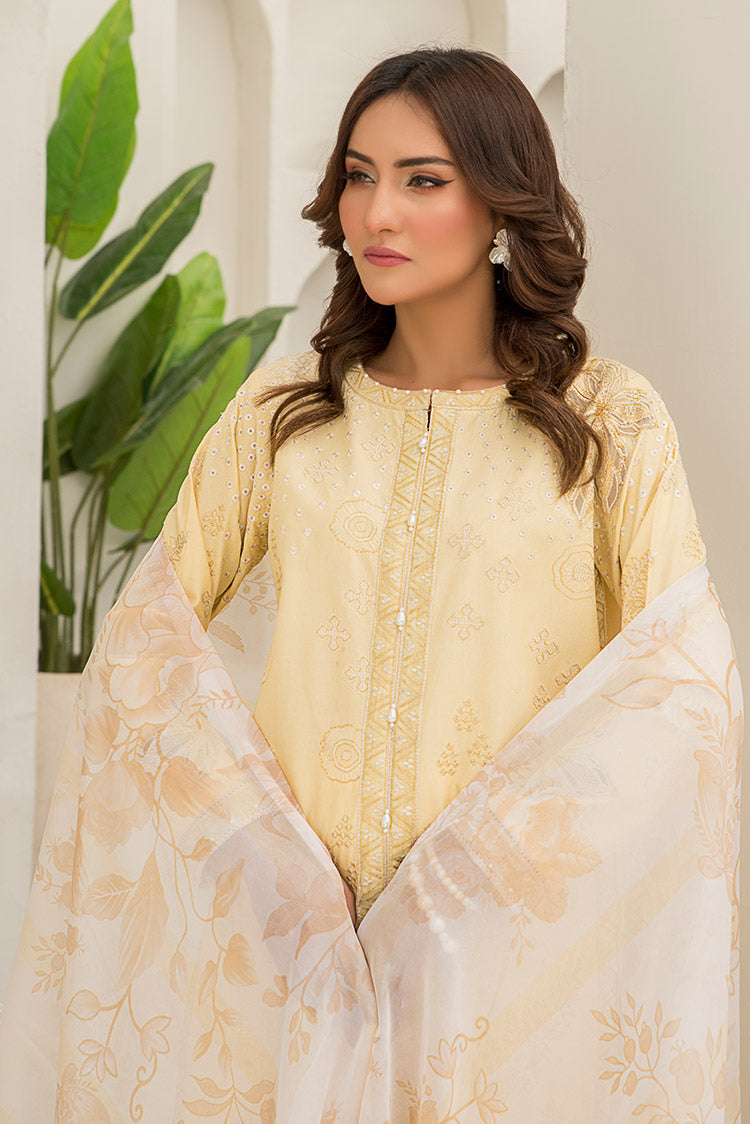 Picture of Ellena - 3-PC Stitched Embroidered Suit - Available at Raja Sahib