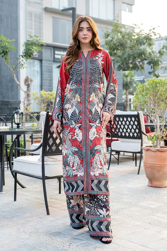 Picture of Ellena - Scarlet Premium Blend Fusion Co-Ords Set - Available at Raja Sahib