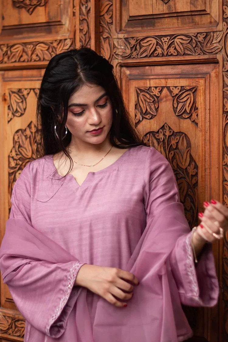 Picture of Zauk - Festive Edit - 3 Piece - Lavender - Available at Raja Sahib