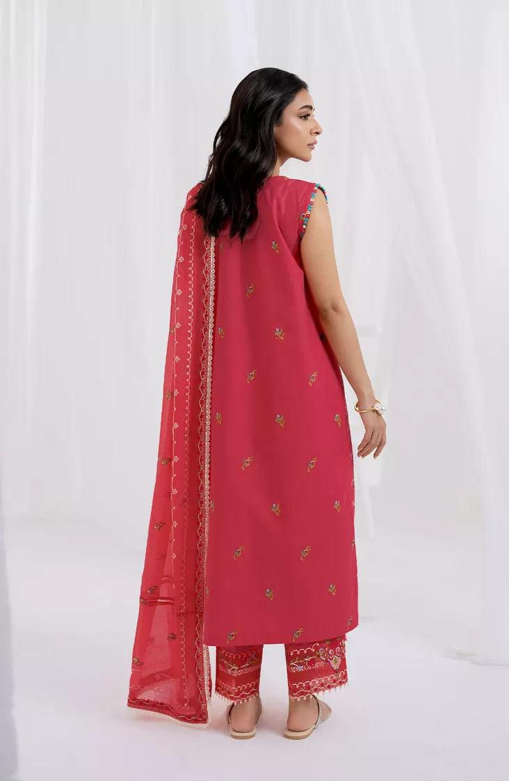 Picture of Fiona - 3 Piece Embroidered Lawn - Rosso - Available at Raja Sahib