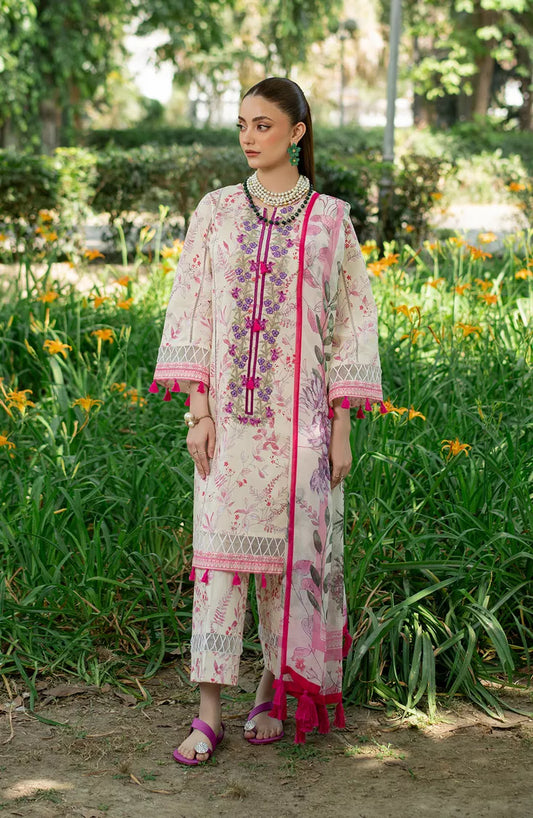 Fiona - 3 Piece Printed Lawn - Peony
