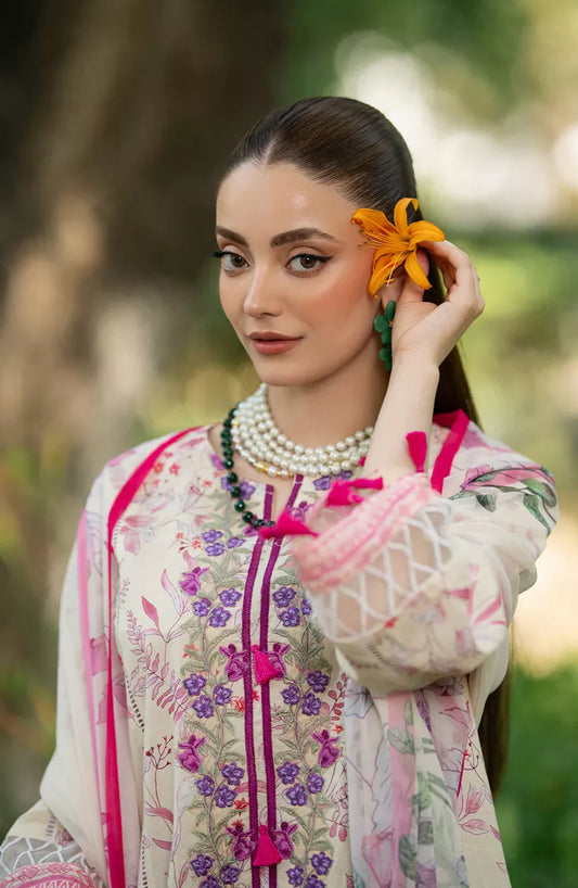 Fiona - 3 Piece Printed Lawn - Peony