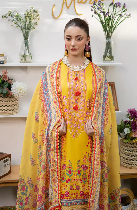 Fiona - 3 Piece Printed Lawn - Marigold