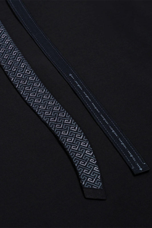 Picture of Fabrich - Men's Unstitch Multi-Colors Fancy-Stitch Embroidered Suit - Black - Available at Raja Sahib