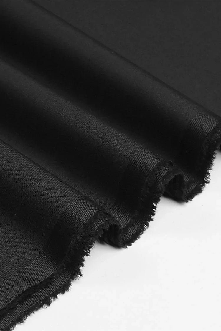 Picture of Fabrich - Men's Unstitch Embroidered Neckline Kameez Shalwar - Black - Available at Raja Sahib