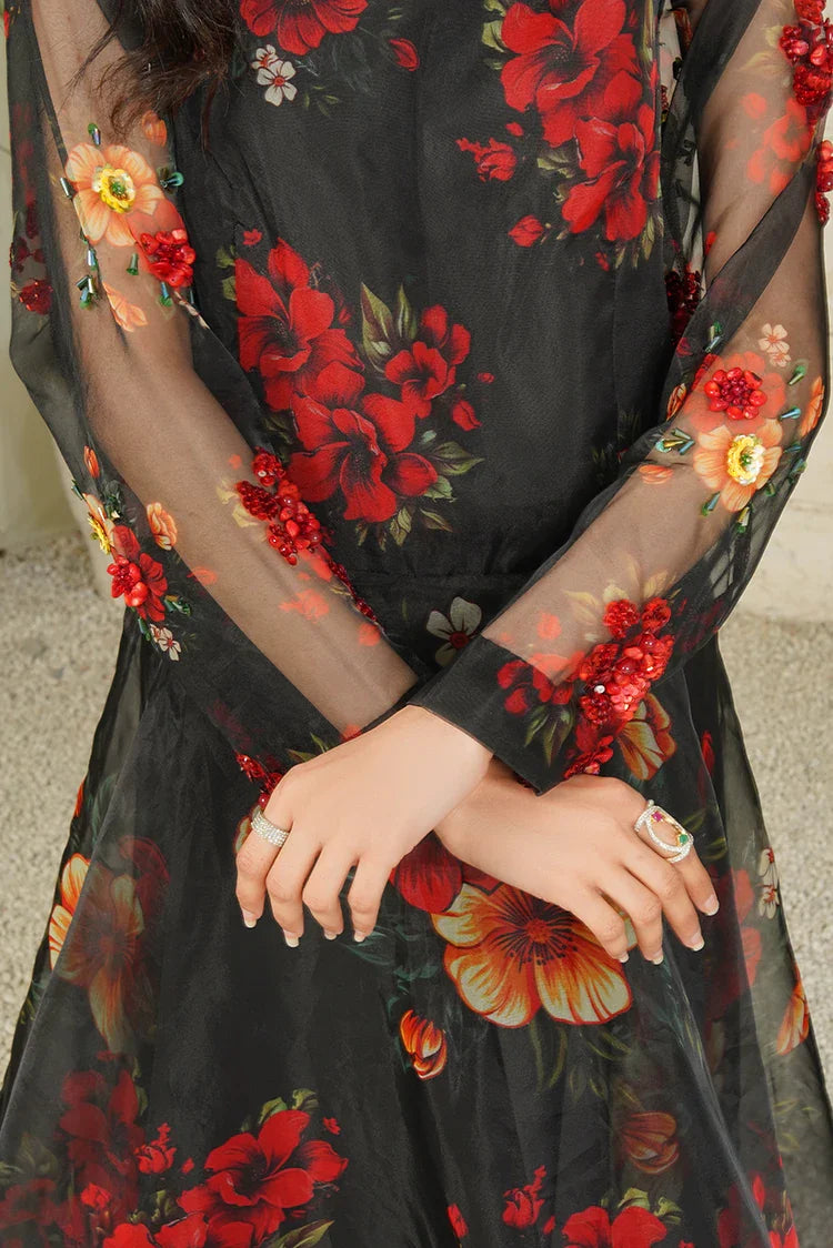 Picture of Stitch Vibes - Ravayah Eid Collection Vol 1 - Dahlia Noir Pishwas - Available at Raja Sahib