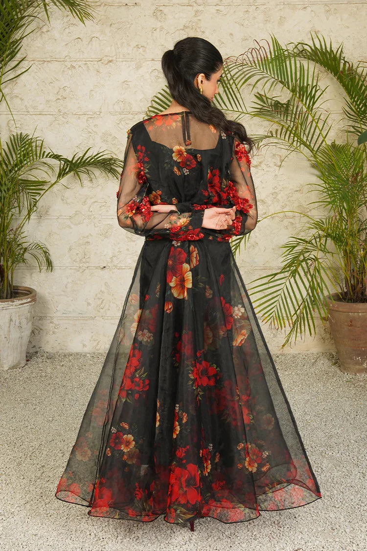 Picture of Stitch Vibes - Ravayah Eid Collection Vol 1 - Dahlia Noir Pishwas - Available at Raja Sahib