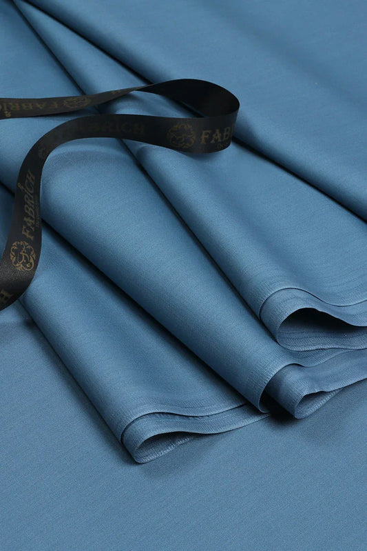 Picture of Fabrich - Men's Unstitch Soft Cotton Kameez Shalwar - Turkish Blue - Available at Raja Sahib