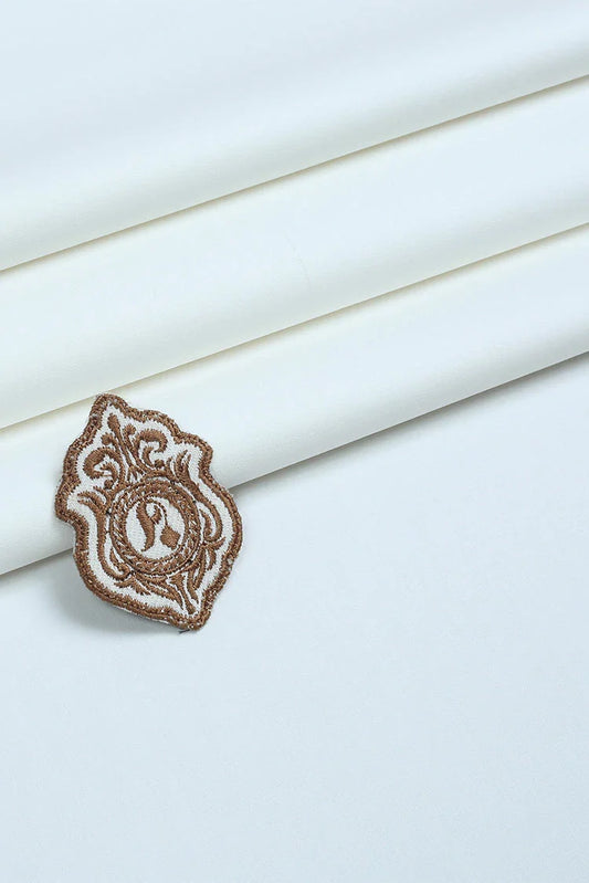 Picture of Fabrich - Men's Unstitch Soft Cotton Kameez Shalwar - Off White - Available at Raja Sahib