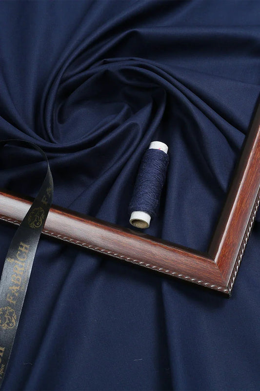 Picture of Fabrich - Men's Unstitch Soft Cotton Kameez Shalwar - Navy - Available at Raja Sahib