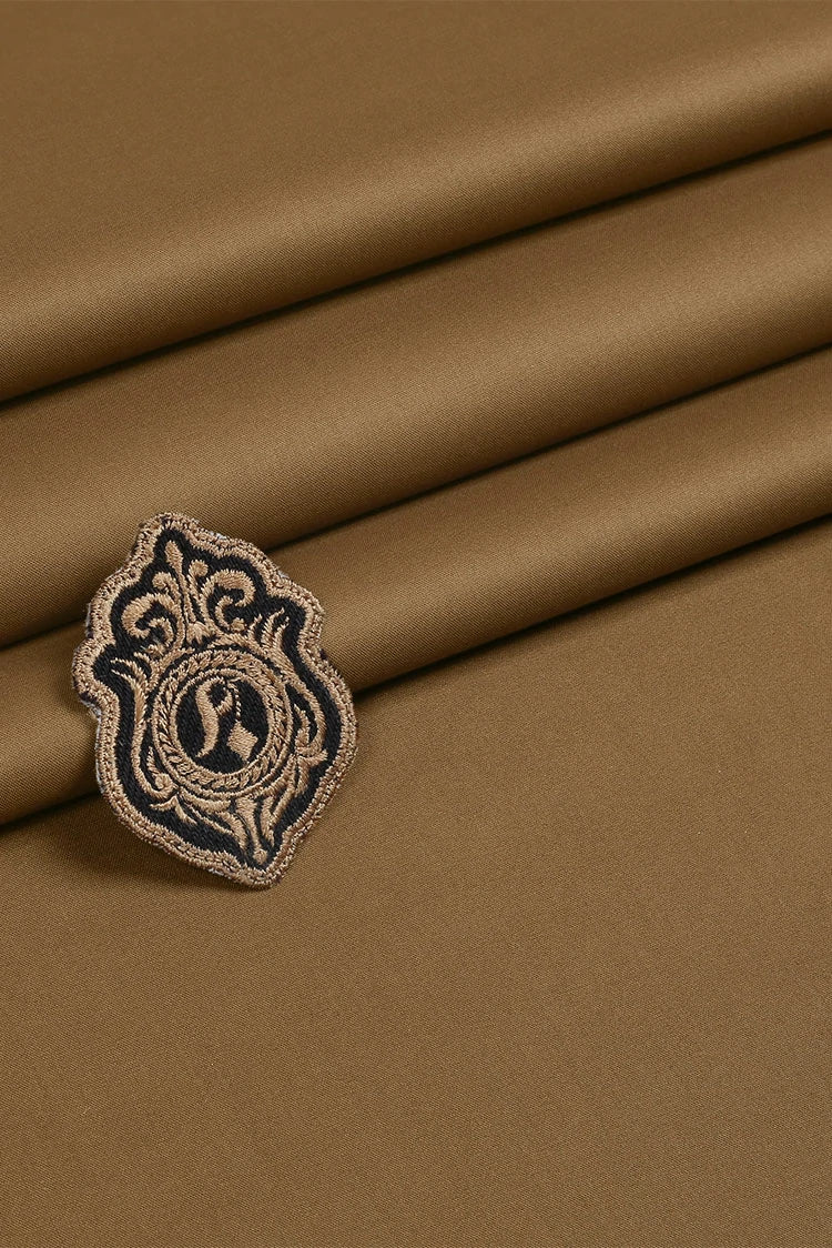 Picture of Fabrich - Men's Unstitch Soft Cotton Kameez Shalwar - Copper - Available at Raja Sahib