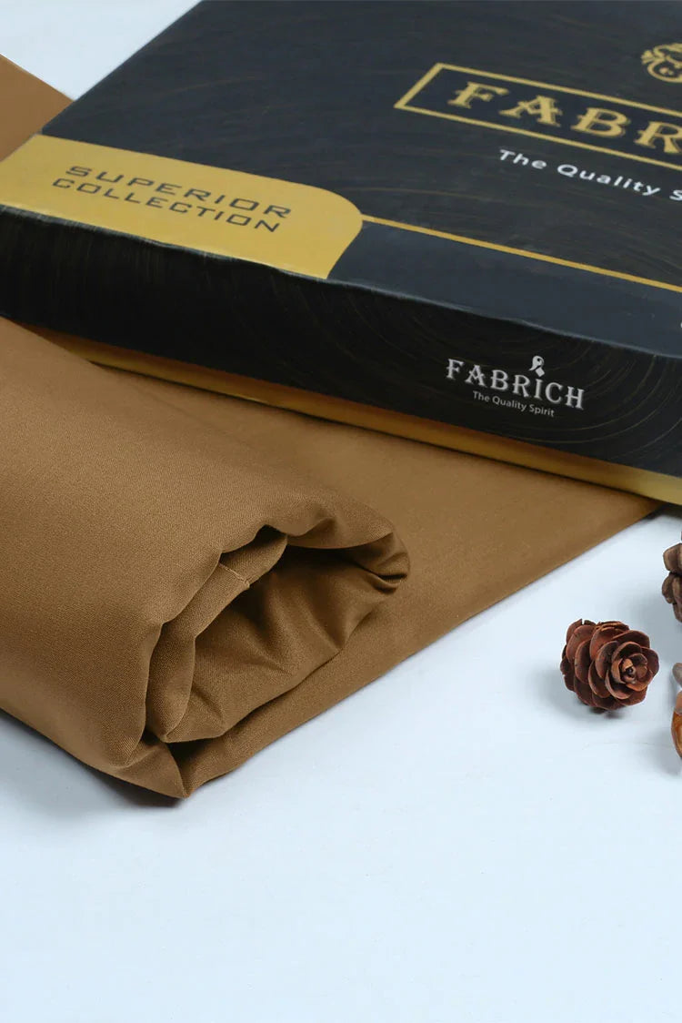 Picture of Fabrich - Men's Unstitch Soft Cotton Kameez Shalwar - Copper - Available at Raja Sahib