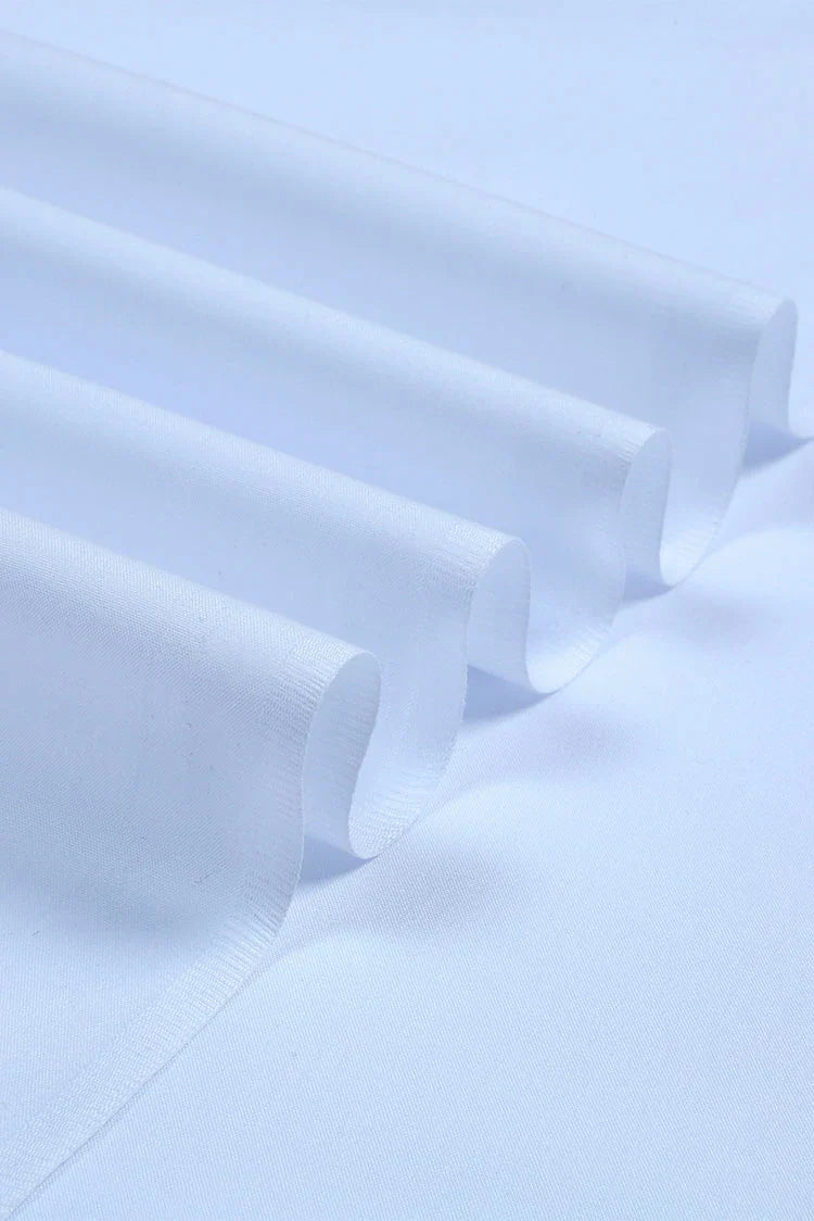 Picture of Fabrich - Men's Unstitch Soft Cotton Kameez Shalwar - White - Available at Raja Sahib