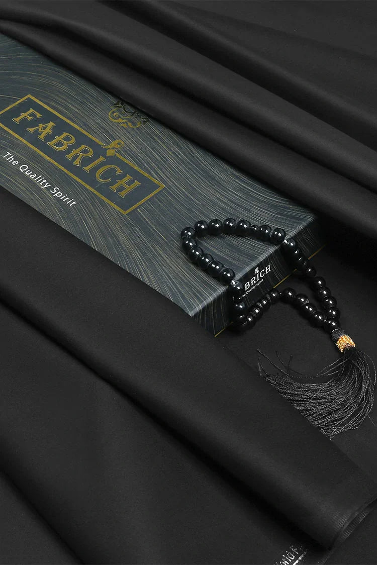 Picture of Fabrich - Men's Unstitch Soft Cotton Kameez Shalwar - Black - Available at Raja Sahib