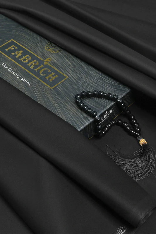 Picture of Fabrich - Men's Unstitch Soft Cotton Kameez Shalwar - Black - Available at Raja Sahib