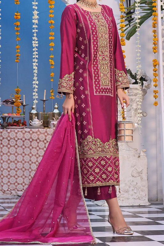 Picture of Tasneem Shamim - Zumra Luxury Festive - Bahar - Cotton Silk - 3-Piece MTO - Available at Raja Sahib