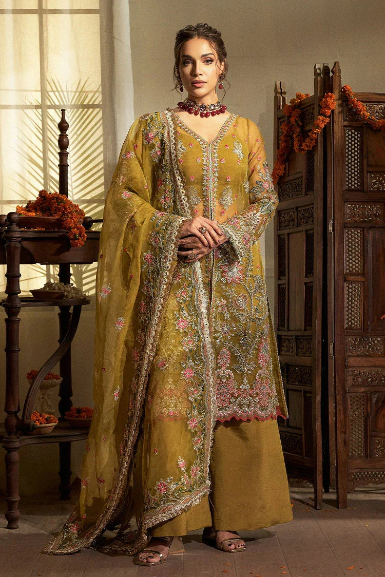 Picture of Fabiha Fatima - Mehar o Maah Luxury Festive - Amber - Available at Raja Sahib
