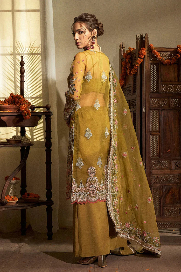 Picture of Fabiha Fatima - Mehar o Maah Luxury Festive - Amber - Available at Raja Sahib