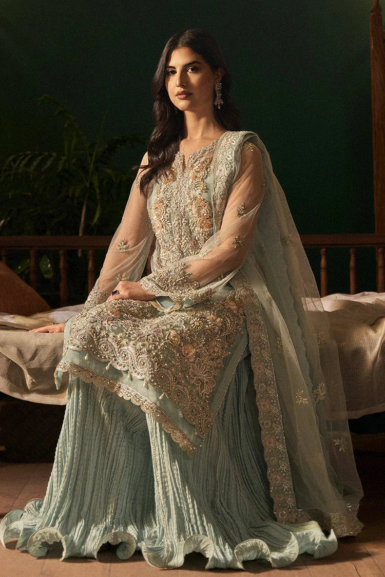Picture of Fabiha Fatima - Mehar o Maah Luxury Festive - Aquamarine - Available at Raja Sahib