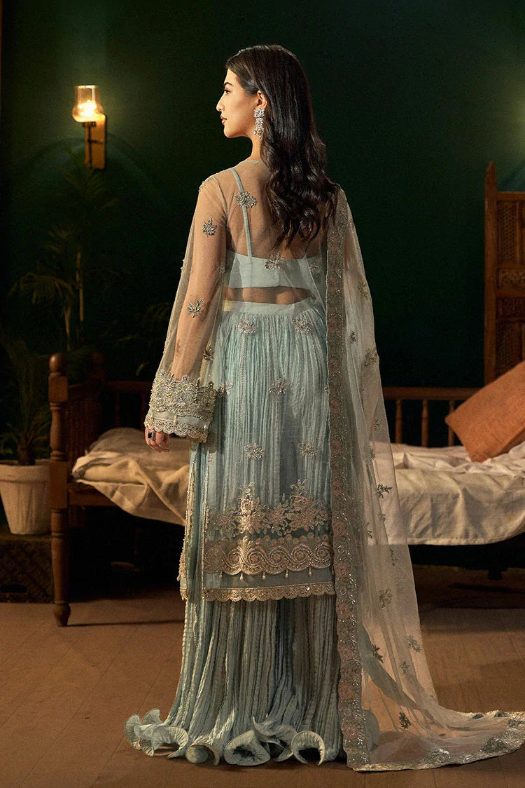 Picture of Fabiha Fatima - Mehar o Maah Luxury Festive - Aquamarine - Available at Raja Sahib