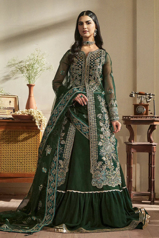 Picture of Fabiha Fatima - Mehar o Maah Luxury Festive - Emerald - Available at Raja Sahib