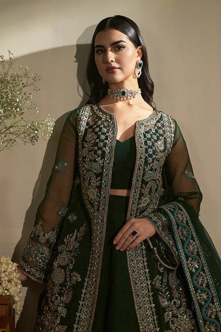 Picture of Fabiha Fatima - Mehar o Maah Luxury Festive - Emerald - Available at Raja Sahib