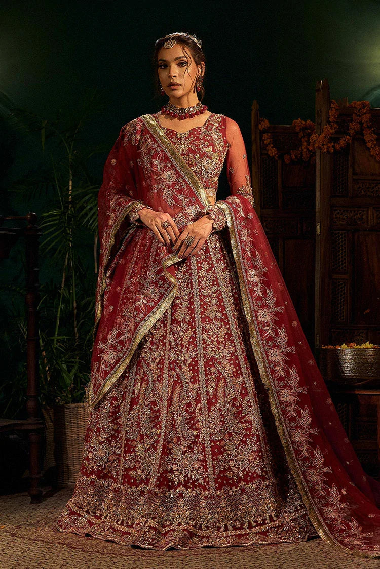 Picture of Fabiha Fatima - Mehar o Maah Luxury Festive - Ruby - Available at Raja Sahib