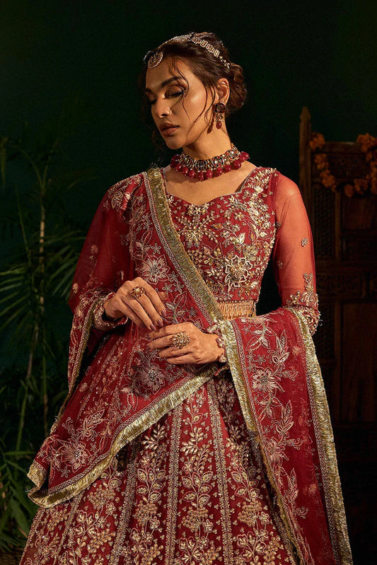 Picture of Fabiha Fatima - Mehar o Maah Luxury Festive - Ruby - Available at Raja Sahib