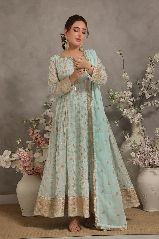 Picture of Alsiyaab - Adaa e Khaas - 3 Piece - Haani - Mint Green - Available at Raja Sahib
