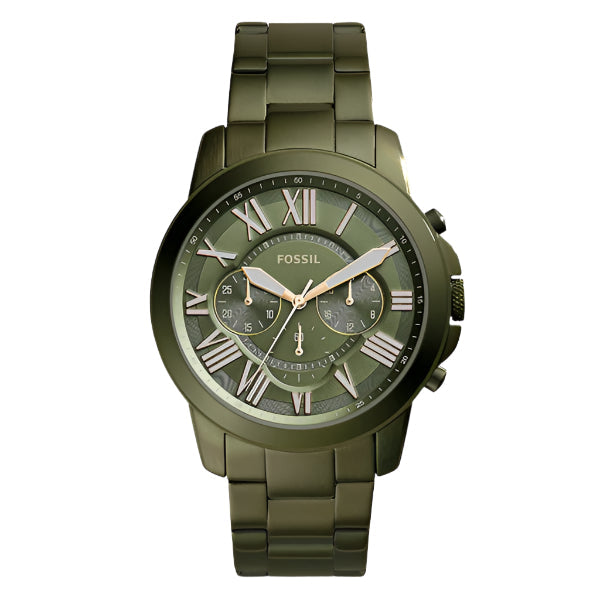 Picture of Fossil Grant Green Stainless Steel Green Dial Chronograph Quartz Watch for Gents - FS5375 - Available at Raja Sahib