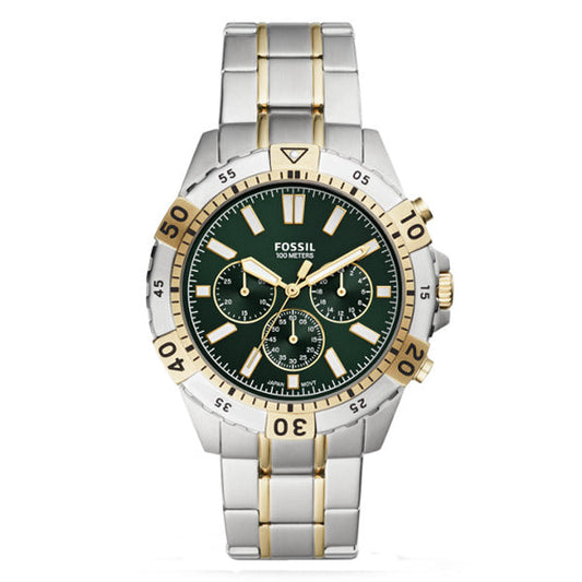 Picture of Fossil Garrett Two-tone Stainless Steel Black Dial Chronograph Quartz Watch for Gents - FS5622 - Available at Raja Sahib