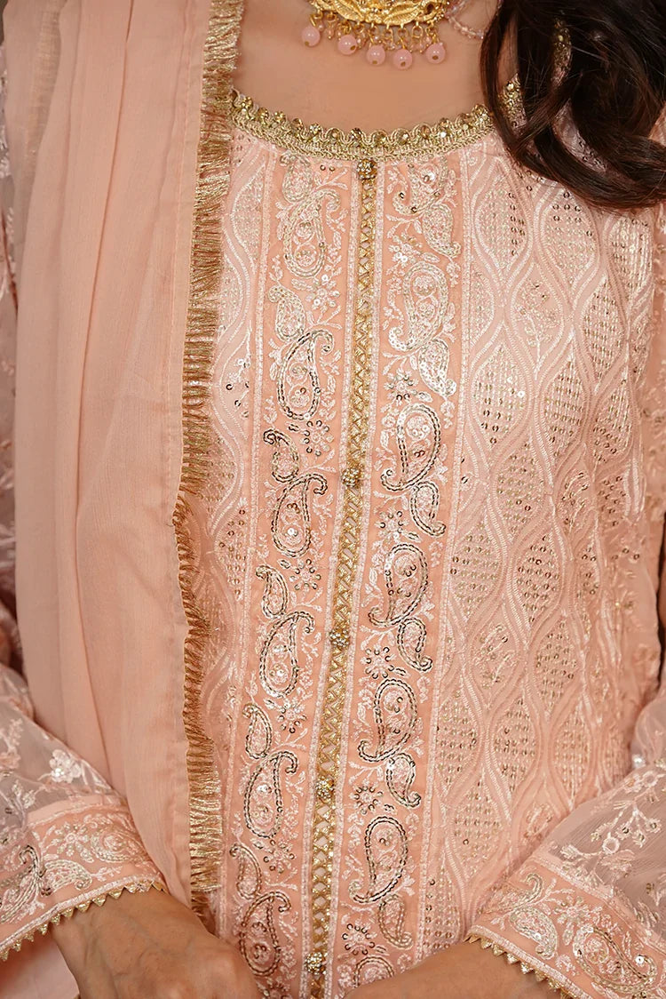 Picture of Alsiyaab - Adaa e Khaas - 3 Piece - Sana - Peach - Available at Raja Sahib