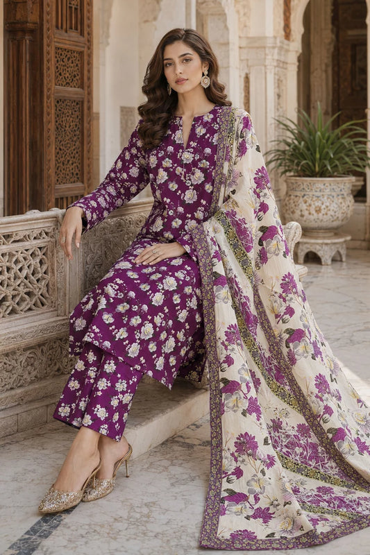 Picture of Kleren - Digital Printed Doria Lawn - F-26 - Unstitched - Available at Raja Sahib