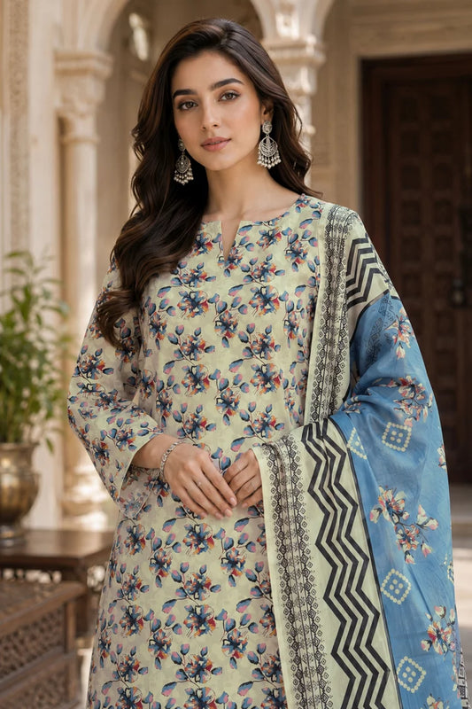 Picture of Kleren - Digital Printed Doria Lawn - F-32 - Unstitched - Available at Raja Sahib