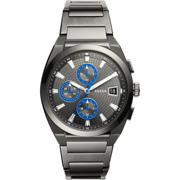 Picture of Fossil Everett Grey Stainless Steel Grey Dial Chronograph Quartz Watch for Gents - FS5830 - Available at Raja Sahib