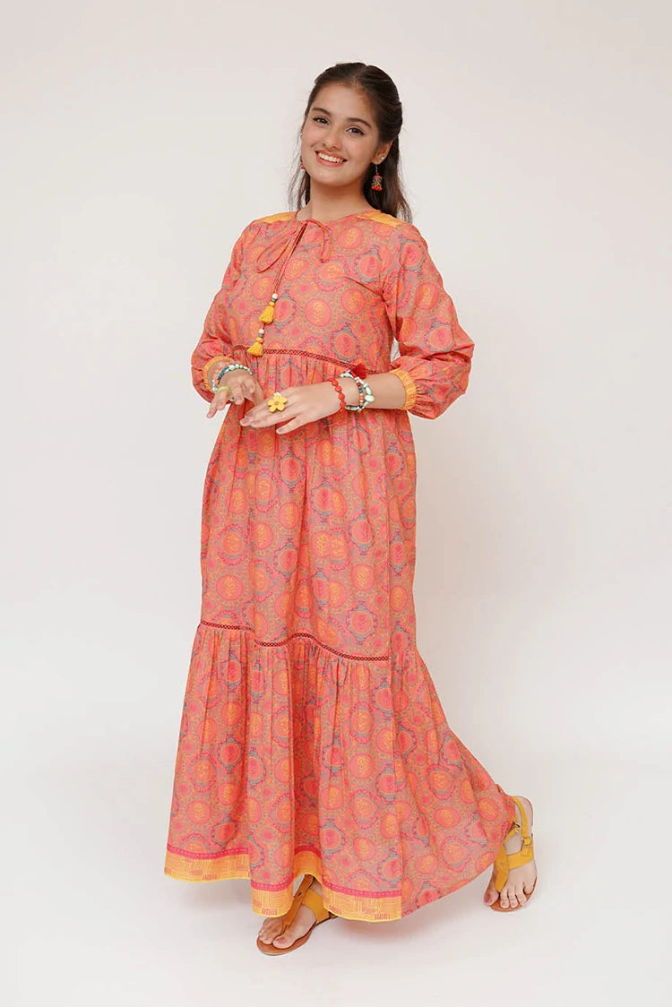 Picture of Senorita - Girls Eid Dress - Casual Maxi - Cotton Lawn Printed - GAA-03504 - Available at Raja Sahib