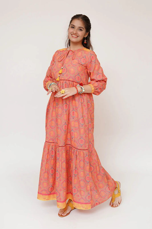 Picture of Senorita - Girls Eid Dress - Casual Maxi - Cotton Lawn Printed - GAA-03504 - Available at Raja Sahib