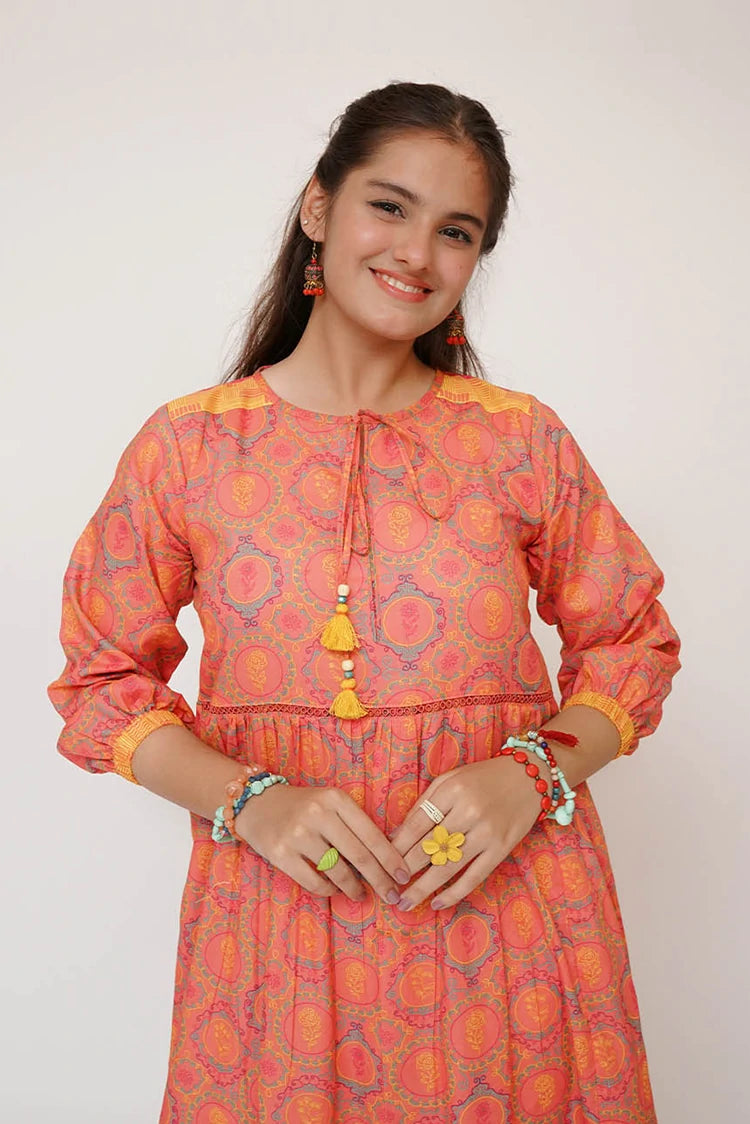 Picture of Senorita - Girls Eid Dress - Casual Maxi - Cotton Lawn Printed - GAA-03504 - Available at Raja Sahib