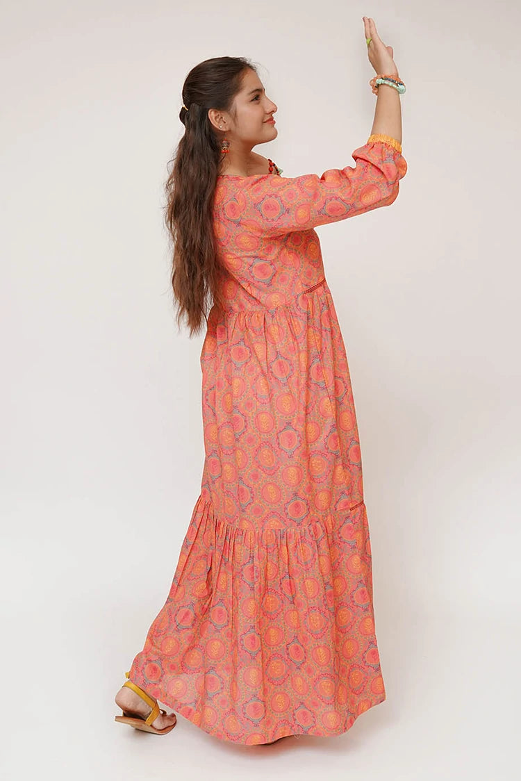 Picture of Senorita - Girls Eid Dress - Casual Maxi - Cotton Lawn Printed - GAA-03504 - Available at Raja Sahib