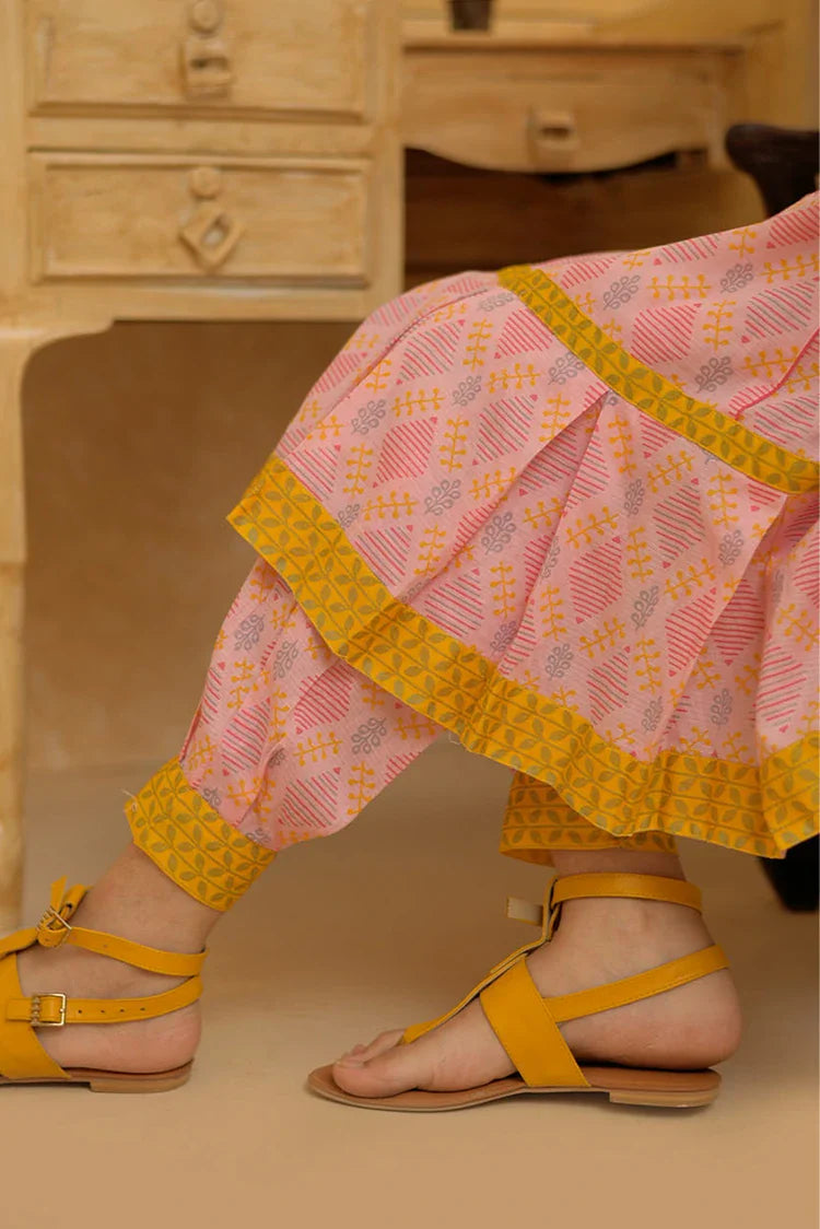 Picture of GAC-02808 | Pink & Multicolor | Casual 2 Piece Suit | Cotton Dobby Self - Available at Raja Sahib