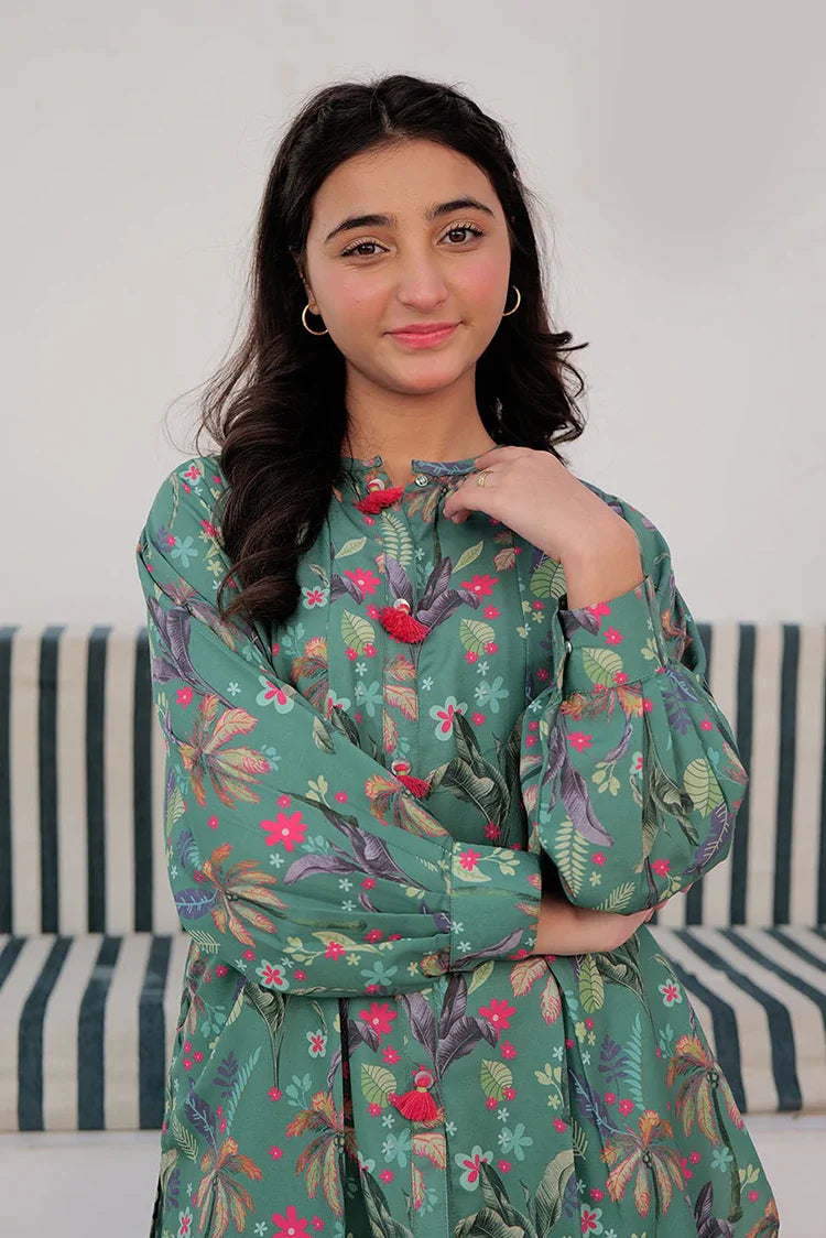 Picture of GAC-02929 | Green & Multicolor | Casual 2 Piece Suit | Polyester Lawn Printed - Available at Raja Sahib