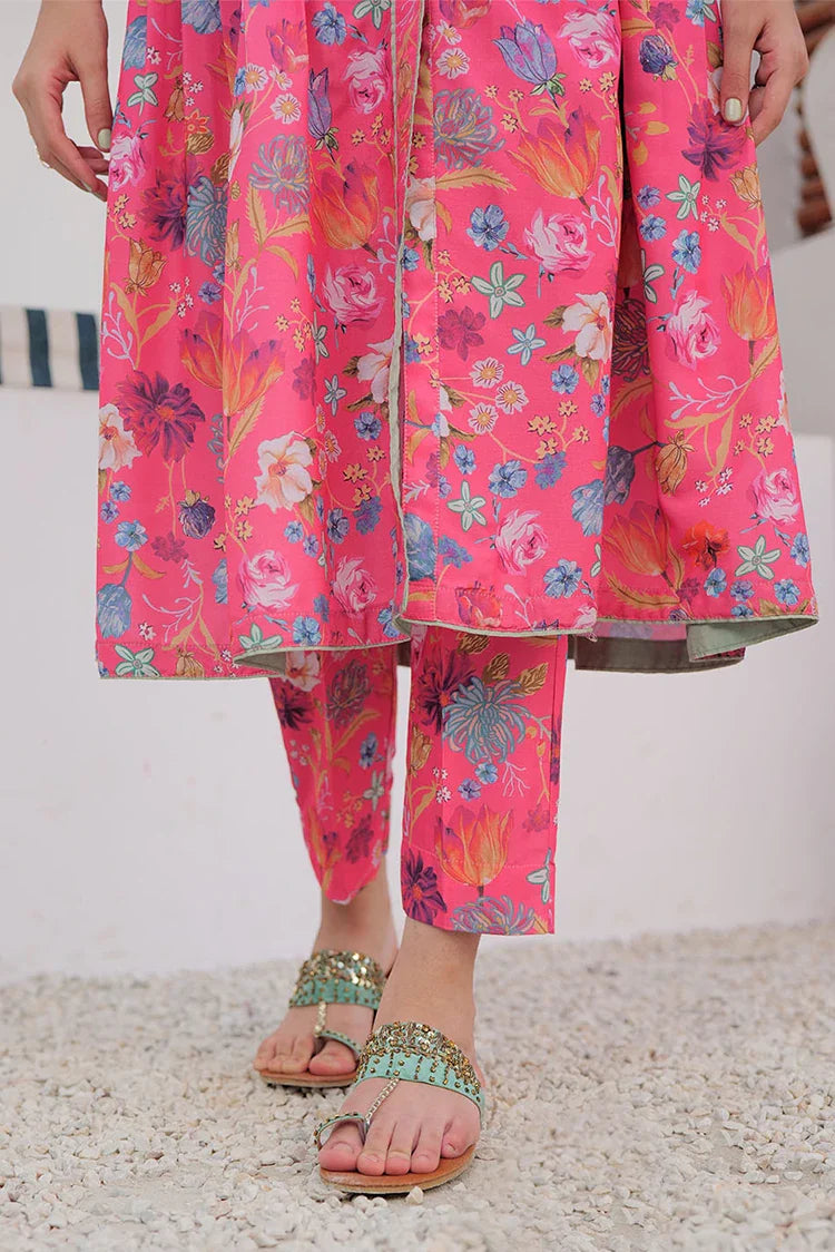 Picture of GAC-02930 | Pink & Multicolor | Casual 2 Piece Suit | Polyester Lawn Printed - Available at Raja Sahib