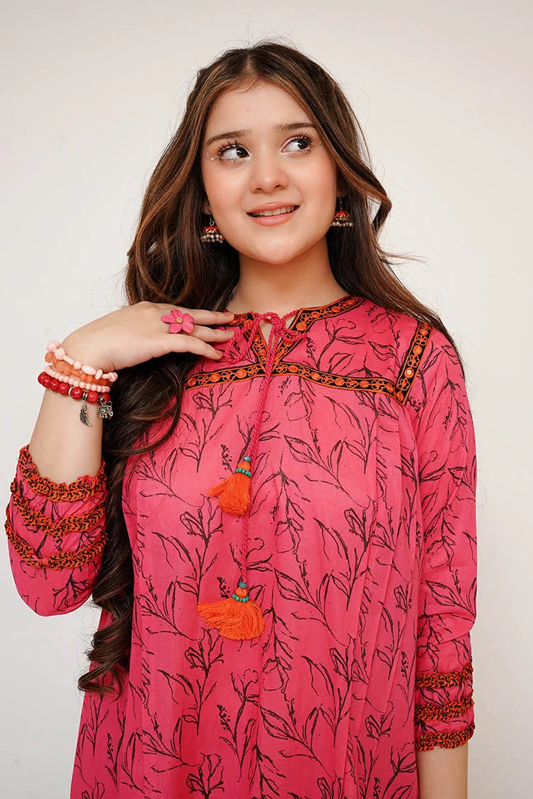 Picture of Senorita - Girls Eid Dress - Casual 2 Piece Suit - Cotton Lawn Printed - GAC-03478 - Available at Raja Sahib