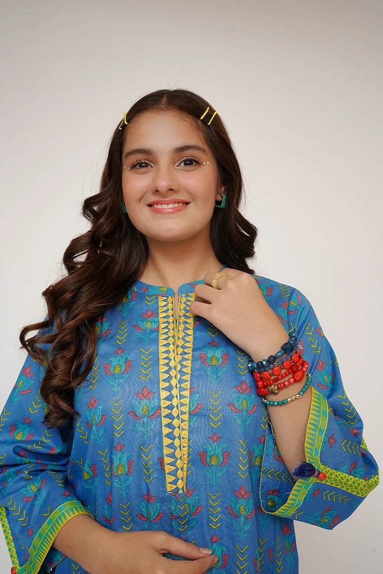 Picture of Senorita - Girls Eid Dress - Casual 2 Piece Suit - Cotton Lawn Printed - GAC-03479 - Available at Raja Sahib